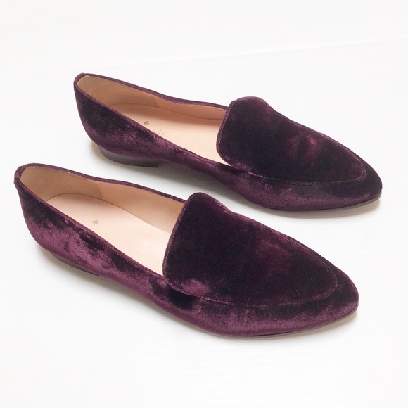 kate spade Shoes - Kate Spade purple velvet loafers